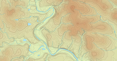 Colored Topographic map