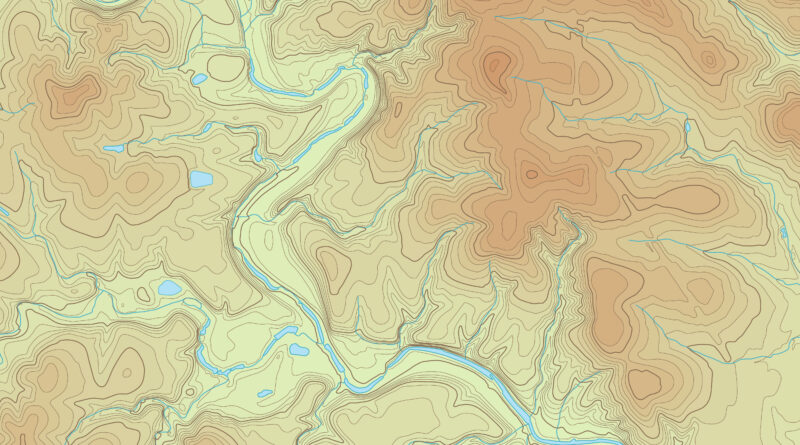 Colored Topographic map